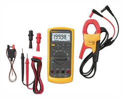 FLUKE FLUKE-87V/IMSK DMM Kit, Fluke-87V Multimeter, Current Clamp, Thermocouple Probe, Test Leads, Alligator Clips