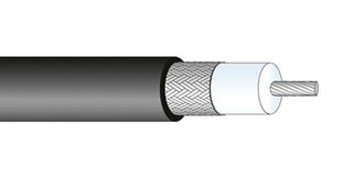 HUBER+SUHNER RG_174_/U Coaxial Cable, RG174 / RG174/U, 2.55mm, 50ohm, 100m