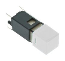 NIDEC COMPONENTS CFPB-1CC-4W9 Pushbutton Switch, CFPB Series, SPST, Off-(On), Square, White