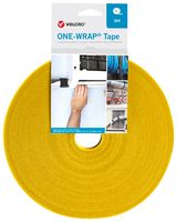 VELCRO VEL-OW64104 Tape, ONE-WRAP Series, PP (Polypropylene), Yellow, 10 mm x 25 m