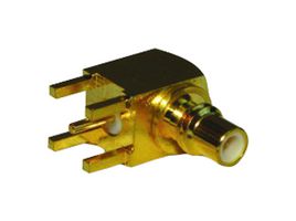 AMPHENOL RF 152123 RF / Coaxial Connector, SMC Coaxial, Right Angle Jack, Through Hole Right Angle, 50 ohm, Brass