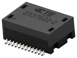 TE CONNECTIVITY 2337822-2 Transformer, LAN, Modular Jack Filter, 1 Port, 10/100/1000 Base-T, -40°C to 105°C, Surface Mount