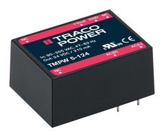 TRACO POWER TMPW 5-124 AC/DC PCB Mount Power Supply (PSU), 100 to 250VDC, ITE & Household, 1 Output, 10 W, 24 VDC, 210 mA