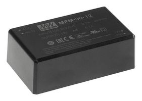 MEAN WELL MPM-90-12 AC/DC PCB Mount Power Supply (PSU), 113 to 370VDC, ITE & Medical, 1 Output, 80.4 W, 12 VDC, 6.7 A