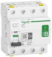 SCHNEIDER ELECTRIC A9Z64440 Circuit Breaker, Acti 9 iID Series, 400 V, 40 A, 4 Pole