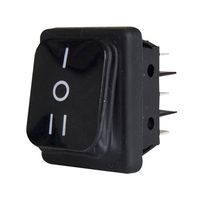 MULTICOMP PRO MP005728 Rocker Switch, Centre Off, IP65, DPDT, Non Illuminated, Panel Mount, Black
