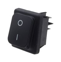 MULTICOMP PRO MP005731 Rocker Switch, IP65, On-None-Off, DPST, Non Illuminated, Panel Mount, Black