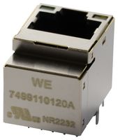 WURTH ELEKTRONIK 7499110120A Modular Connector, RJ45 Jack, 1 x 1 (Port), 8P8C, Through Hole Mount