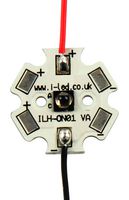 INTELLIGENT LED SOLUTIONS ILH-IW01-85SL-SC211-WIR200. IR Emitter Module, 1 Chip, 850 nm, ± 75° (150°), 1030 mW/Sr, 200 mm Red & Black, Star PCB