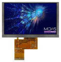 MIDAS DISPLAYS MDT0500D6IH-LVDS TFT LCD, 5 ", 800 x 480 Pixels, Landscape, RGB, 3.3V