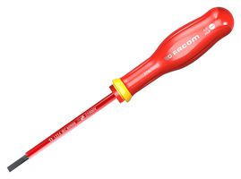 FACOM AT4X150VE Screwdriver, Slotted, 150 mm Blade, 4 mm Tip, 260 mm OVL