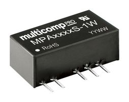 MULTICOMP PRO MPA1215S-1W Isolated Through Hole DC/DC Converter, ITE, SIP, 1:1, 1 W, 2 Output, 15 V