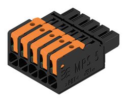 WEIDMULLER 2741590000 Pluggable Terminal Block, 5 mm, 5 Ways, 2.5 mm², Snap In