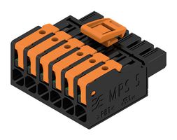 WEIDMULLER 2741710000 Pluggable Terminal Block, 5 mm, 6 Ways, 2.5 mm², Snap In