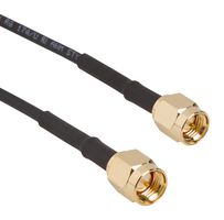 AMPHENOL RF 135101-02-180 RF / Coaxial Cable Assembly, 180 ", 4.57 m, RG174/U, SMA Straight Plug, SMA Straight Plug, 50 ohm