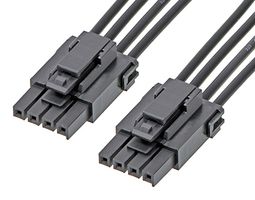 MOLEX 217465-1042 Cable Assembly, Ultra-Fit Receptacle to Ultra-Fit Receptacle, 4 Ways, 3.5 mm, 1 Row, 300 mm