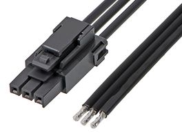 MOLEX 217466-1032 Cable Assembly, Ultra-Fit Receptacle to Free End, 3 Ways, 3.5 mm, 1 Row, 300 mm, 11.8 "