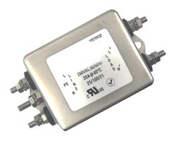 MULTICOMP PRO MP007480 Power Line Filter, General Purpose, 250 VAC, 20 A, Single Phase, 1 Stage, Chassis Mount