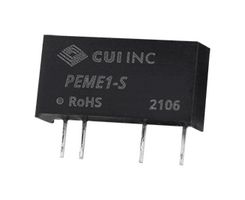 CUI PEME1-S24-D15-S Isolated Through Hole DC/DC Converter, ITE, SIP, 1:1, 1 W, 2 Output, 15 V