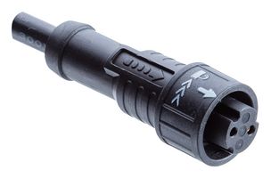 AMPHENOL LTW AZ-17BFFM-QL8C01 Circular Cable Assembly, Circular Receptacle to Free End, 17 Ways, 3.3 ft, 1 m, Black