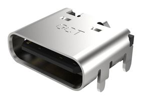 GCT USB4105-GF-A-120 USB Connector, 5A, 48V, 240W, 1.2mm, USB Type C, USB 2.0, Receptacle, 16 Ways