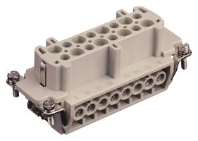 TE CONNECTIVITY T2040322201-000 Heavy Duty Connector, HE, Insert, 16+PE Contacts, H16B, Receptacle, Screw Socket