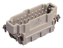 TE CONNECTIVITY T2040323101-000 Heavy Duty Connector, HE, Insert, 16+PE Contacts, H16B, Plug, Spring Pin