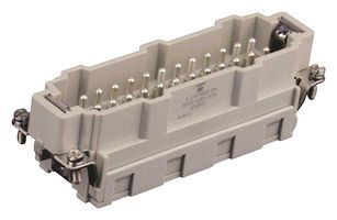 TE CONNECTIVITY T2040483101-000 Heavy Duty Connector, HE, Insert, 24+PE Contacts, H24B, Plug, Spring Pin