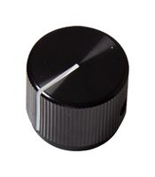 ALCOSWITCH - TE CONNECTIVITY KLN700B1/4 Knob, Round Shaft, 6.35 mm, Aluminium, Straight Knurled with Indicator Line, 18.8 mm