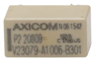 TE CONNECTIVITY - AXICOM V23079A1006B301 Signal Relay, 9 VDC, DPDT, 2 A, P2/V23079 Series, Through Hole, Non Latching