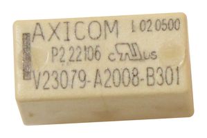 TE CONNECTIVITY - AXICOM V23079A2008B301 Signal Relay, 3 VDC, DPDT, 2 A, P2/V23079 Series, Through Hole, Non Latching