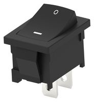 TE CONNECTIVITY - ALCOSWITCH PRASA1-16F-BB0CW Rocker Switch, On-Off, SPST, Non Illuminated, Panel Mount, Black, PRA Series