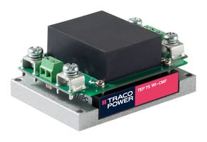 TRACO POWER TEP 75-2416WI-CMF Isolated Chassis Mount DC/DC Converter, Railway, Module, 4:1, 75 W, 1 Output, 28 V