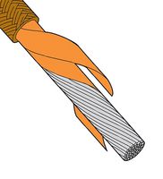 OMEGA HTMG-1CU-322S/C-1000 Wire, Hook Up, Stranded, Mica Glass, Tan, 22 AWG, 7 x 30AWG, 304.8 m