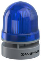 WERMA 46051075 Beacon, Continuous/TwinLight/Pulse, Blue, 95 dBA, 62 mm x 85 mm, 24 V, EvoSIGNAL Mini Series