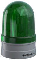 WERMA 26121060 Beacon, Blink/Continuous/TwinLight, Green, 85 mm x 130 mm, 230 VAC, Push-In, EvoSIGNAL Midi Series