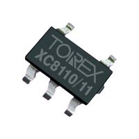 TOREX XC8110AA01MR-G Power Load Distribution Switch, High Side, Active High, 1 Output, 6 V, 0.5 A, 0.41 ohm, SOT-25-5