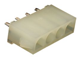 MOLEX 10-84-4040 Pin Header, Wire-to-Board, 6.35 mm, 1 Rows, 4 Contacts, Through Hole Straight, MLX 42002 Series