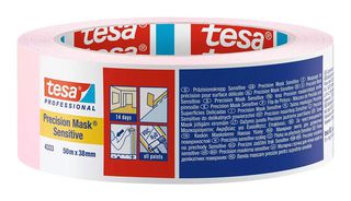 TESA 04333-00020-02 Masking Tape, Paper, Pink, 50 m x 38 mm