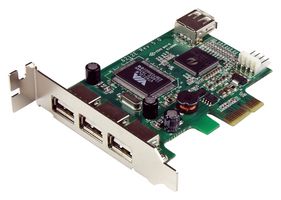 STARTECH PEXUSB4DP I/O Card, USB 2.0, 4 Port, PCI Express