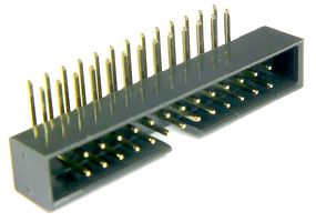 MULTICOMP PRO MP008646 Pin Header, Wire-to-Board, 2 mm, 2 Rows, 26 Contacts, Through Hole Right Angle, MCP 2MM RA