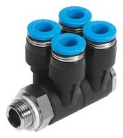 FESTO 186245 Multiple Distributor, G1/4, 6 bar, 6 mm Outer Dia Tube, PBT (Polybutylene Terephthalate)