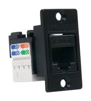 SWITCHCRAFT/CONXALL NHRJ45D5EIDCB Modular Connector, RJ45 Jack, 1 x 1 (Port), 8P8C, Cat5e, Panel Mount