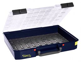 RAACO 142878 Storage Box, Transparent, Blue, PC, PP, General Purpose, 330 mm x 413 mm x 81 mm, CarryLite Series