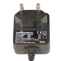 MULTICOMP PRO MP009255 AC/DC Power Supply, ITE, 1 Output, 6 W, 12 VDC, 500 mA