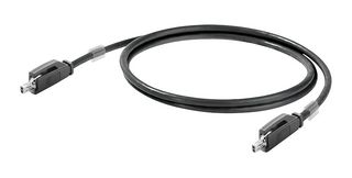 WEIDMULLER 2725850010 Ethernet Cable, SPE Jack to SPE Jack, STP (Shielded Twisted Pair), Black, 1 m, 3.3 ft