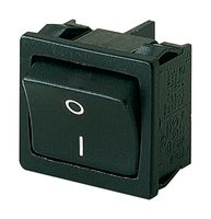 MARQUARDT 1802.6123 Rocker Switch, On-Off, DPST, Non Illuminated, Panel Mount, Black, 1800 Series