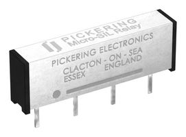 PICKERING 108-1-A-12/1D Reed Relay, SPST-NO, 12 VDC, Micro-SIL 108 Series, Through Hole, 1 kohm, 1 A