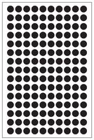 MULTICOMP PRO MP010407 Label, Round, Self Adhesive, 12 mm, Paper, Black