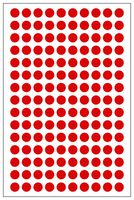 MULTICOMP PRO MP010410 Label, Round, Self Adhesive, 12 mm, Paper, Red